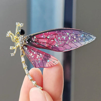 Elegant Dragonfly Brooch for Women - Chic Corsage Pin for Suit and Party Wear