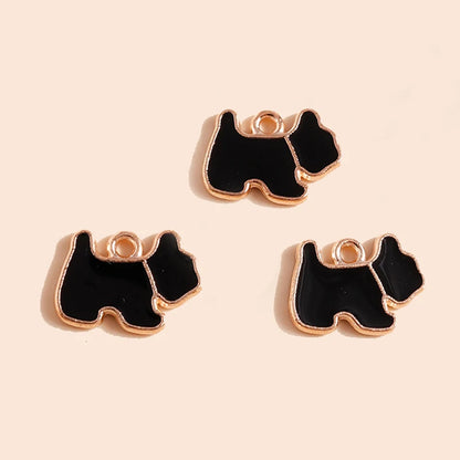 10 Pieces Mixed Cute Animal Charms Enamel Butterfly Cow Snail Cat Rabbit Deer Pendants for DIY Jewelry Making