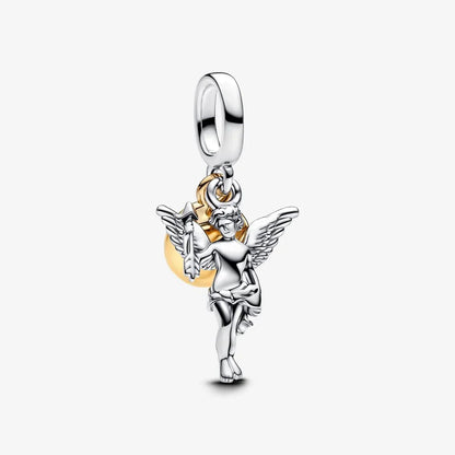 925 Sterling Silver Mermaid Angel Crown Charm Set with Zircon Beads Ring Earrings and Bracelet Jewelry Collection 2025