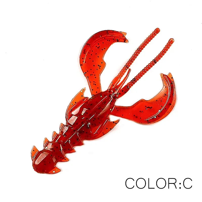 65mm 10pcs Lobster Soft Lure Bionic Shrimp Fishing Bait C