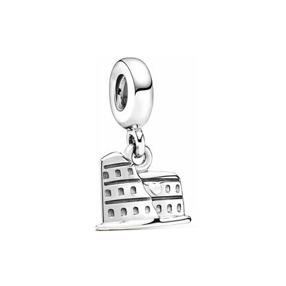 Fine Gold Eiffel Tower Statue Of Liberty Castle Charm Bead