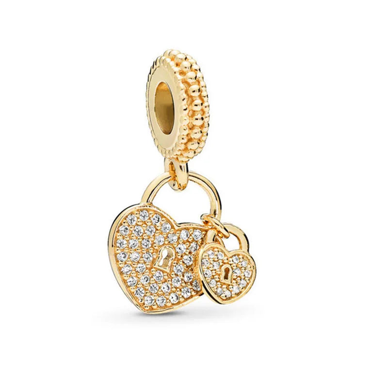 European Mother's Day Key Lock Tower Family Tree DIY Charm Bead for 925 Sterling Silver Bracelet Necklace Jewelry for Women