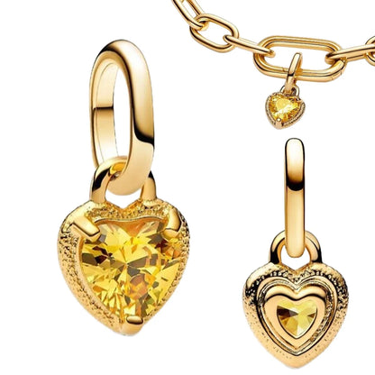 925 Sterling Silver Charms Set Moon Stars Sun Flower Heart Zircon Beads for DIY Jewelry and Gifts