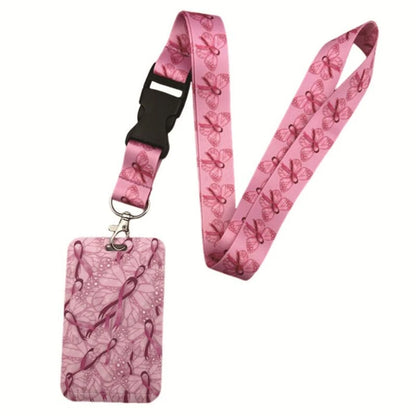Trendy Anime Red Ribbon Lanyard for Women with Key Strap and ID Holder