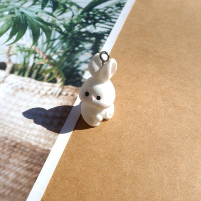 3D Resin Rabbit Charms Set for DIY Jewelry and Crafting