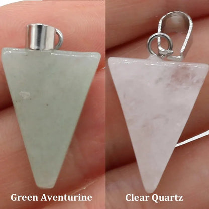Tiger Eye Quartz Crystal Pendant Set for DIY Jewelry Necklace and Earrings