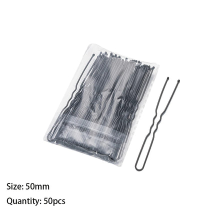 Elegant Bridal U-Shape Hair Pins Set - 50pcs Decorative Clips for Women and Girls