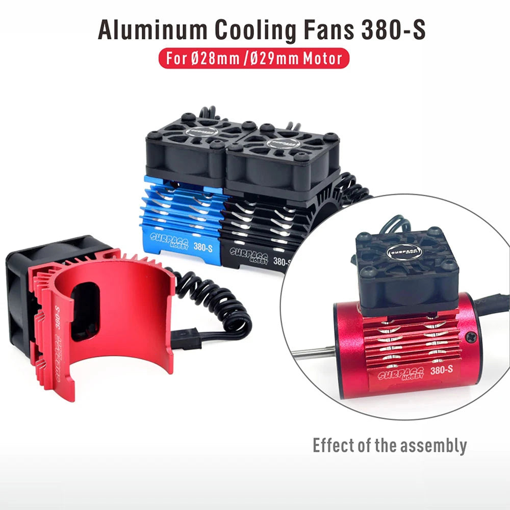 Surpass Hobby RC Motor Fan Cooling Fan Heatsink Metal 28-36mm