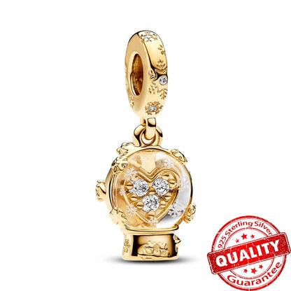 Luxury Sterling Silver Moon Sun Charm for Bracelets and Necklaces