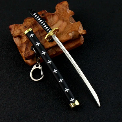 Mini Roronoa Zoro Sword Keychain for One Piece Fans