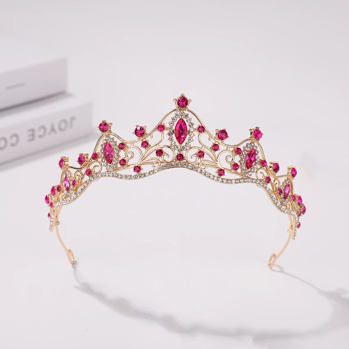 Princess Sparkle Tiara - Wedding Hair Accessory for Girls Red Size fits all