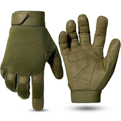Tactical Full Finger Gloves Touch Screen Breathable Gear Men A9 Green CHINA