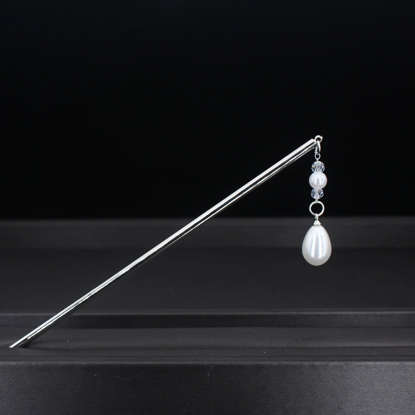 Fashion Metal Chinese Hair Stick with Butterfly Crystal Accent for Women in Silver and Gold - Elegant Hair Jewelry Accessory Gift