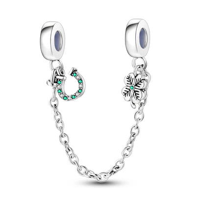 Moonlit Charm Clip 925 Silver Safety Chain Clasp for DIY Bracelets Jewelry for Women and Girls KTC565