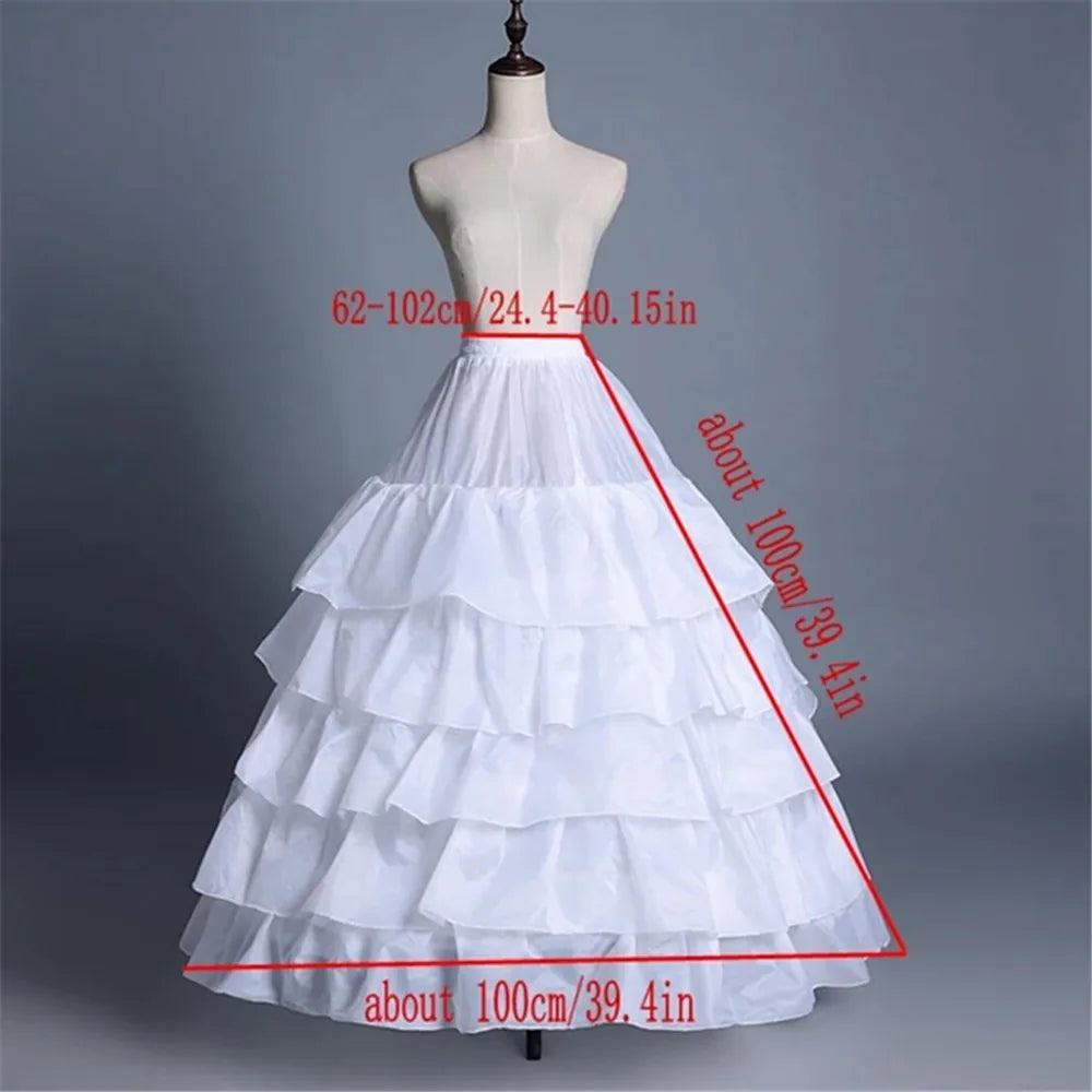 Elegant Bridal Crinoline Petticoat Underskirt for Ball Gown Dresses