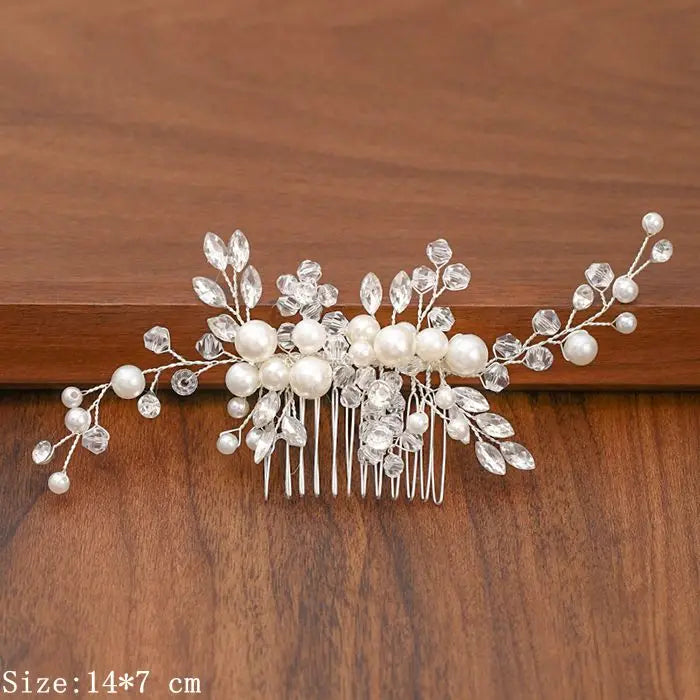 Silver Pearl Rhinestone Bridal Hair Combs - Top-Rated Wedding Hair Accessories for Women Silver 4