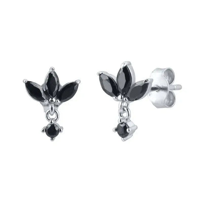 925 Sterling Silver Tiny Stud Earrings Colorful Crystal Luxury Jewelry LN0174-4