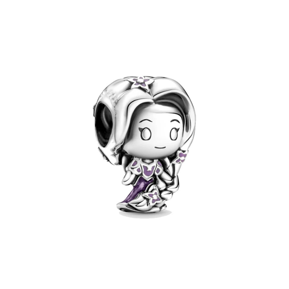 Mermaid Princess 925 Silver Dangle Charm Top Rated DIY Jewelry for Bracelets and Necklaces F172