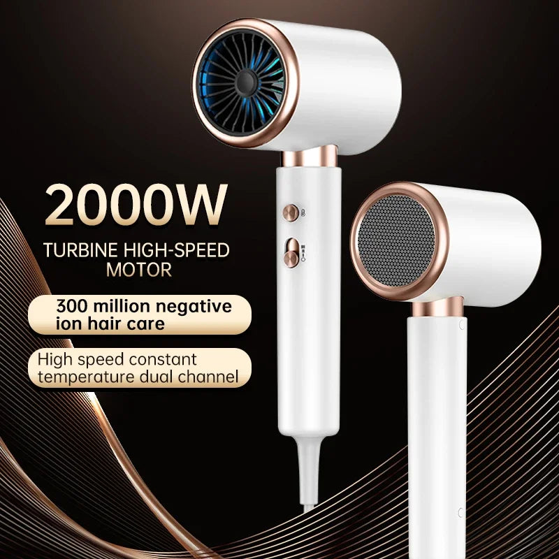 2000W Professional Hair Dryer with Negative Ion Technology