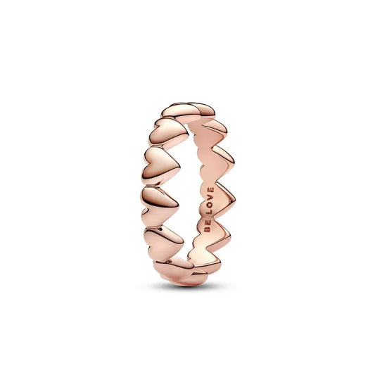 Elegant 2024 925 Silver Heart Charm Ring with Zircon for Women P2123
