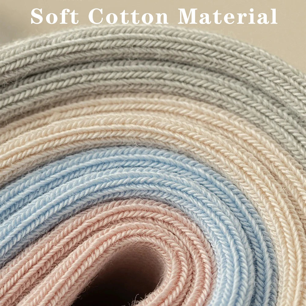 3 Pairs Cotton Grip Yoga Socks Medium Length Women Fit