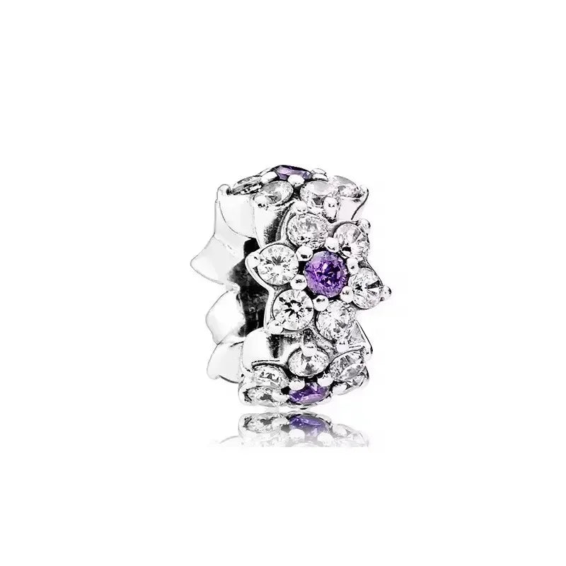 925 Sterling Silver Purple Star Animal Heart Flower Charms Beads for DIY Necklace and Bracelet Jewelry Gift