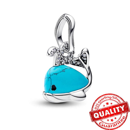 Elegant 925 Sterling Silver Ocean Themed Pendant Charm for Jewelry FCC526