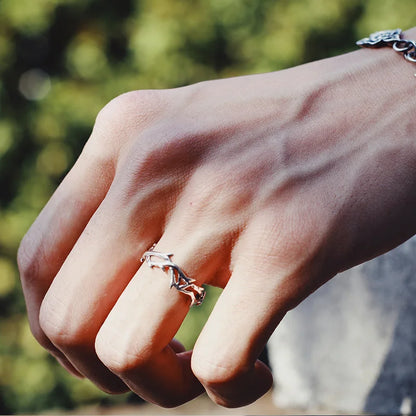 Vintage Style Couples' Rings with Branches and Thorns Design