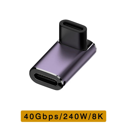 UGOURD USB4 Type C to Type C Adapter Thunderbolt 3 4 40Gbps OTG Extension Cable PD 240W Support 8K120Hz for Laptops