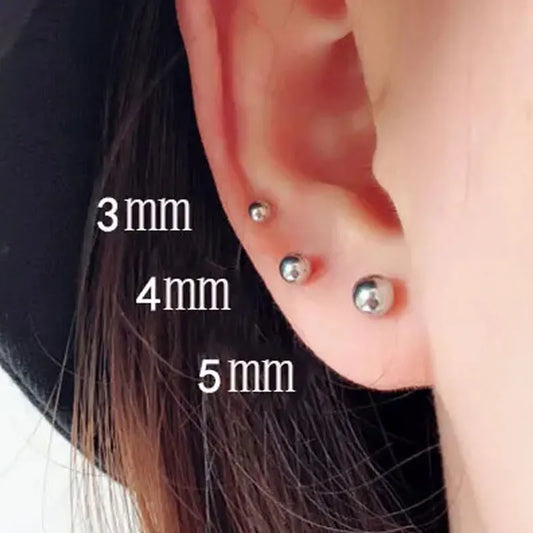 Stainless Steel Tragus Helix Ball Studs Set for Men and Women Body Piercing Jewelry