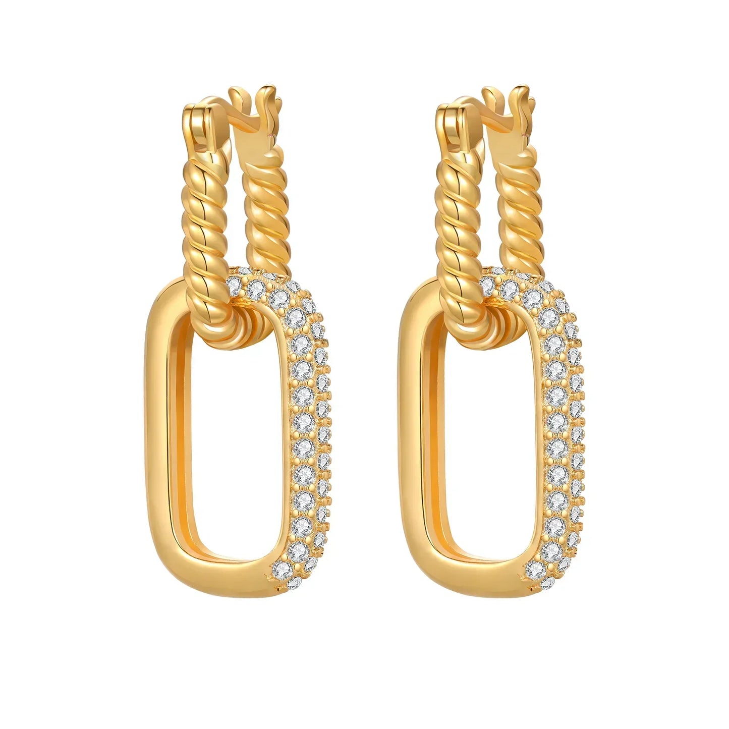 925 Sterling Silver Gold Hoop Earrings Halloween Pumpkin Skull Christmas Tree Zircon Studs for Women DIY Jewelry