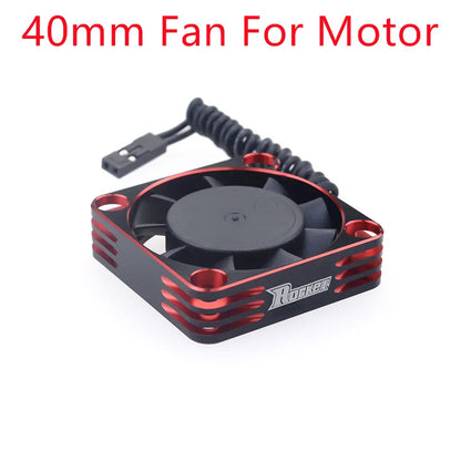 Rocket RC Fan 25mm 30mm 35mm 40mm 50mm Cooling Fan for RC Car 40mm red for motor