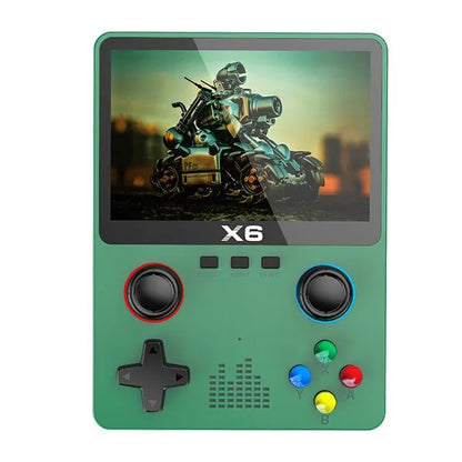 2023 X6 3.5 Inch IPS Handheld Game Console Dual Joystick 11 Simulators GBA 10000 Games 2000mAh Portable Kids Gift
