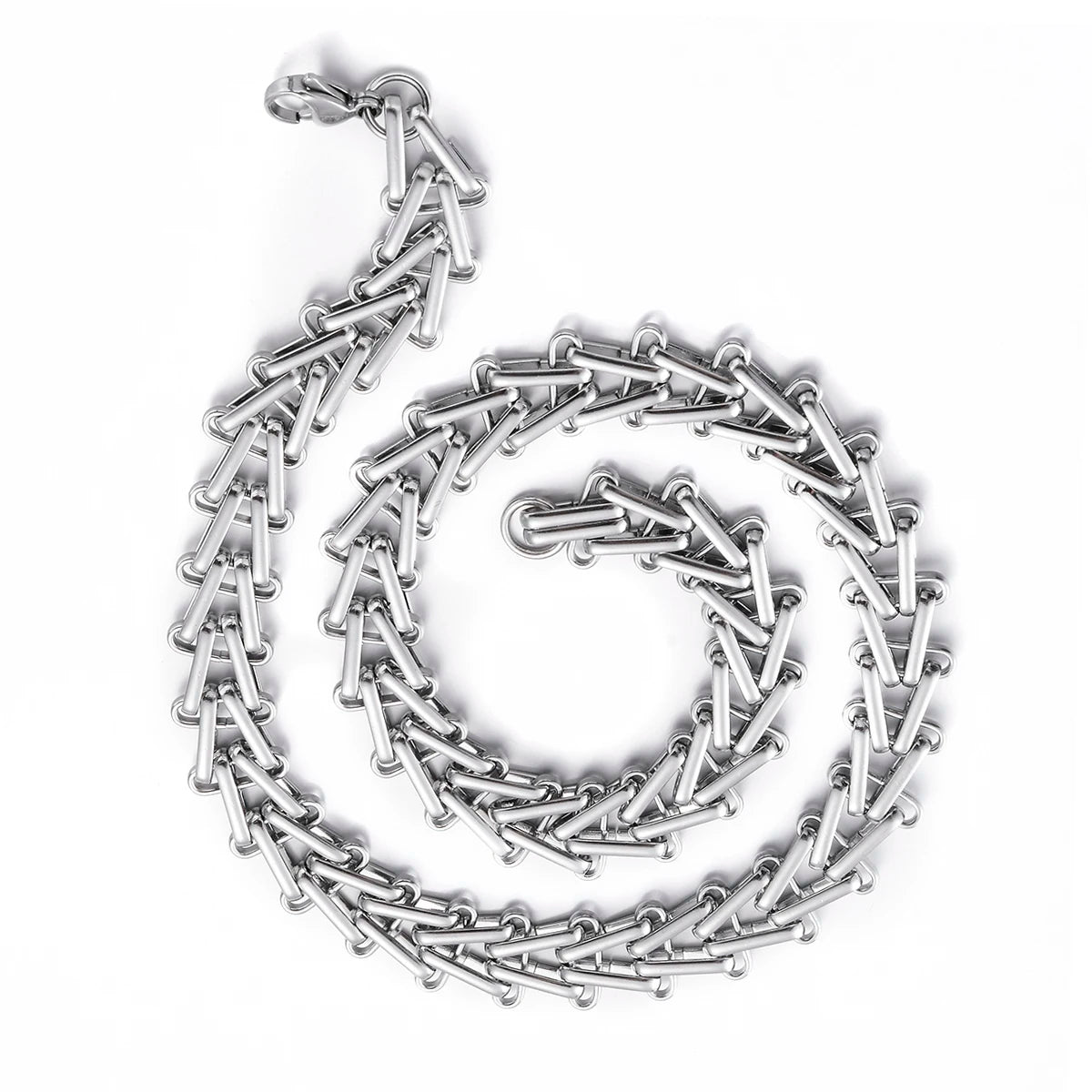 Huge Stainless Steel Handmade Link Chain Necklace and Bracelet for Men Hypoallergenic Fashion Jewelry