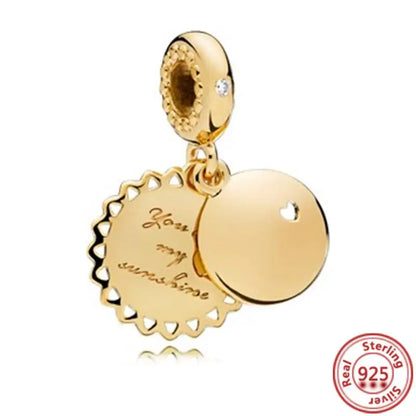 925 Sterling Silver Zodiac Pendant with Colorful Zircon for Charm Bracelets N018 3mm-4mm