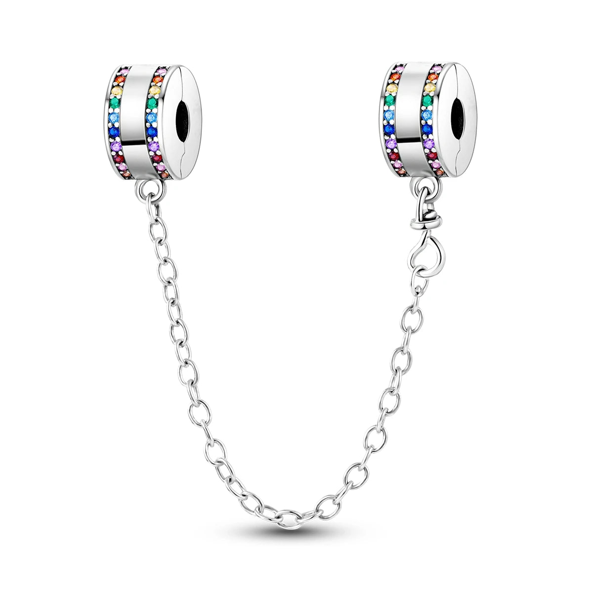 Moonlit Charm Clip 925 Silver Safety Chain Clasp for DIY Bracelets Jewelry for Women and Girls KTC582
