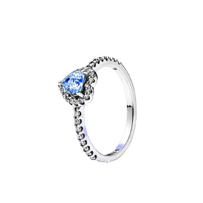 Valentine's Day 925 Sterling Silver Moonstone Heart Ring for Women P2109