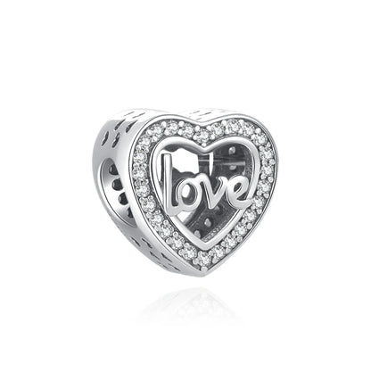 925 Sterling Silver Love Arrow Double Ring Charm for Wedding Anniversary Jewelry B898