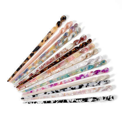 Vintage Chinese Style Acetate Resin Hair Sticks for Women Weddings