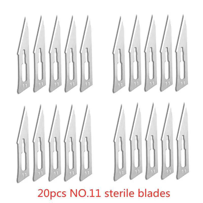 20-100pcs Top-Rated Carbon Steel Surgical Blades for DIY Phone Repair & Grooming 20pcs NO.11