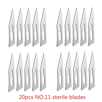 20-100pcs Top-Rated Carbon Steel Surgical Blades for DIY Phone Repair & Grooming 20pcs NO.11