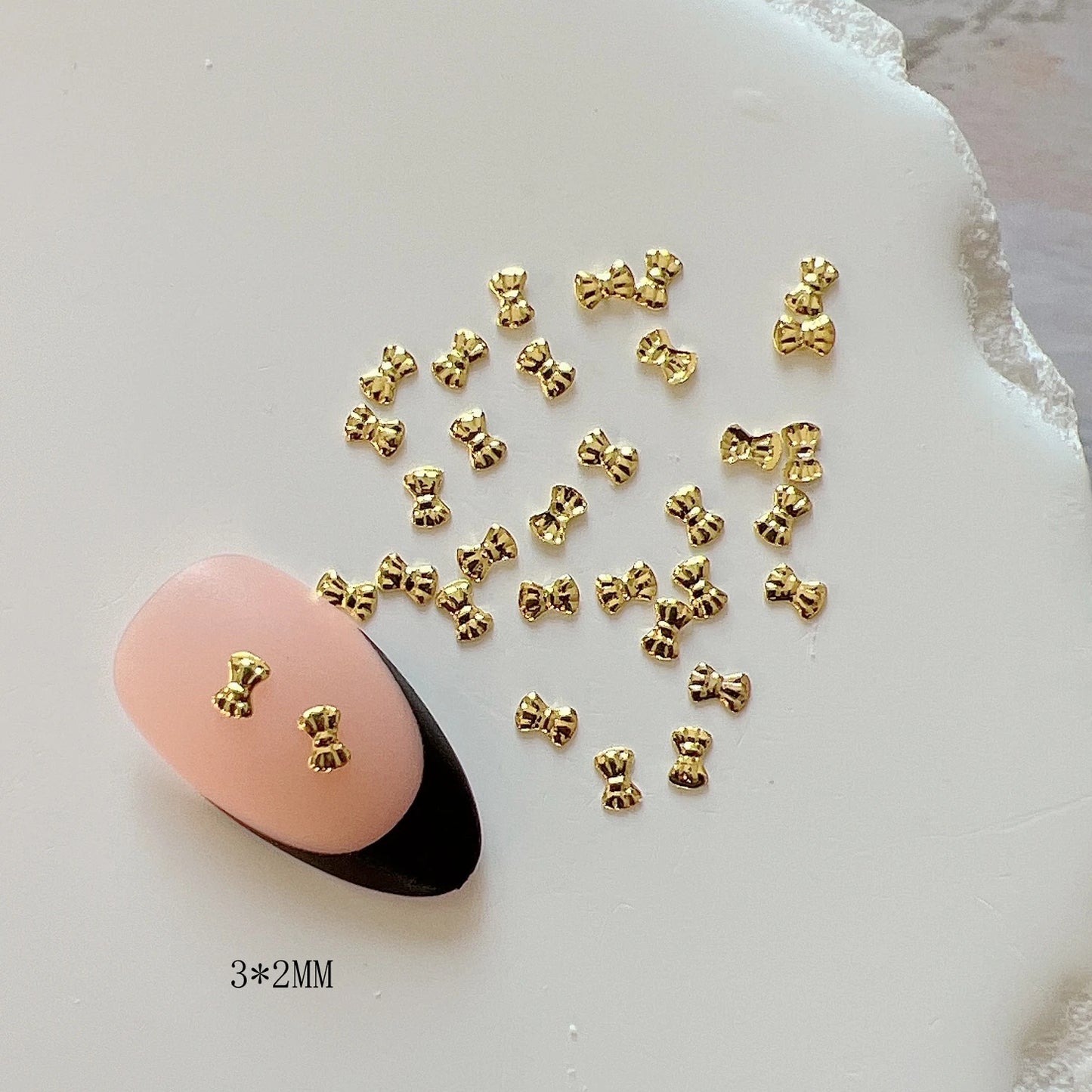 Nail Angel 3D Metal Mini Star Heart Square Bow Charm Set