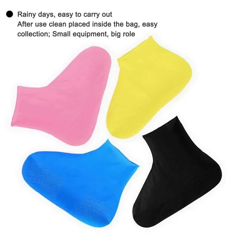 1 Pair Rubber Rain Boot Overshoes For Outdoor Use