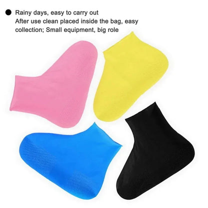 1 Pair Rubber Rain Boot Overshoes For Outdoor Use