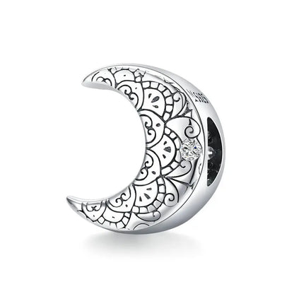 Bamoer Genuine 925 Sterling Silver Halloween Owl Charm with CZ for DIY Bracelet Jewelry