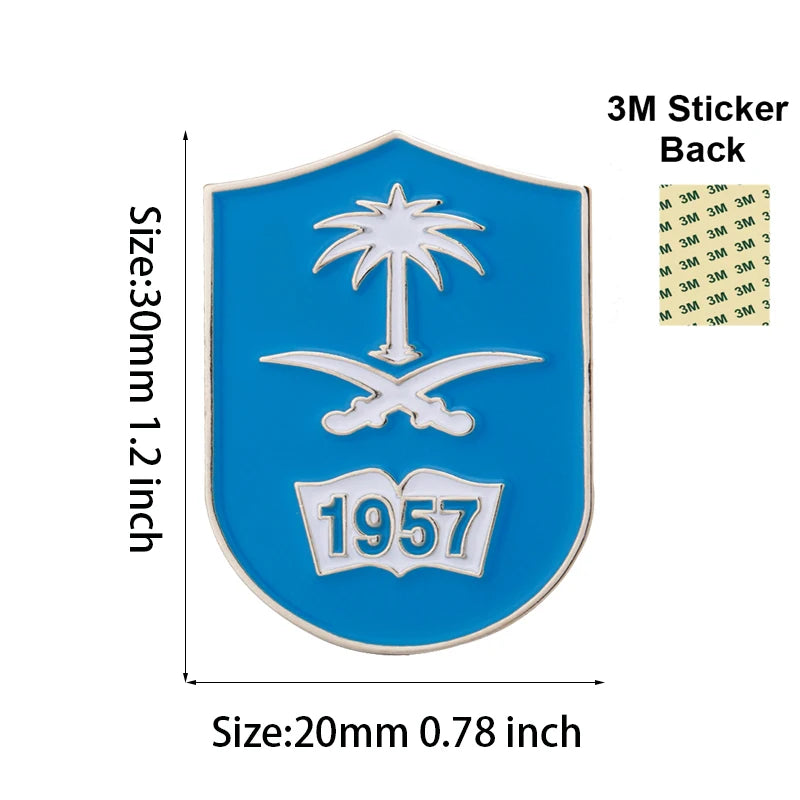 Stylish Saudi Arabia Themed Metal Pin Brooches for Mobile Phones