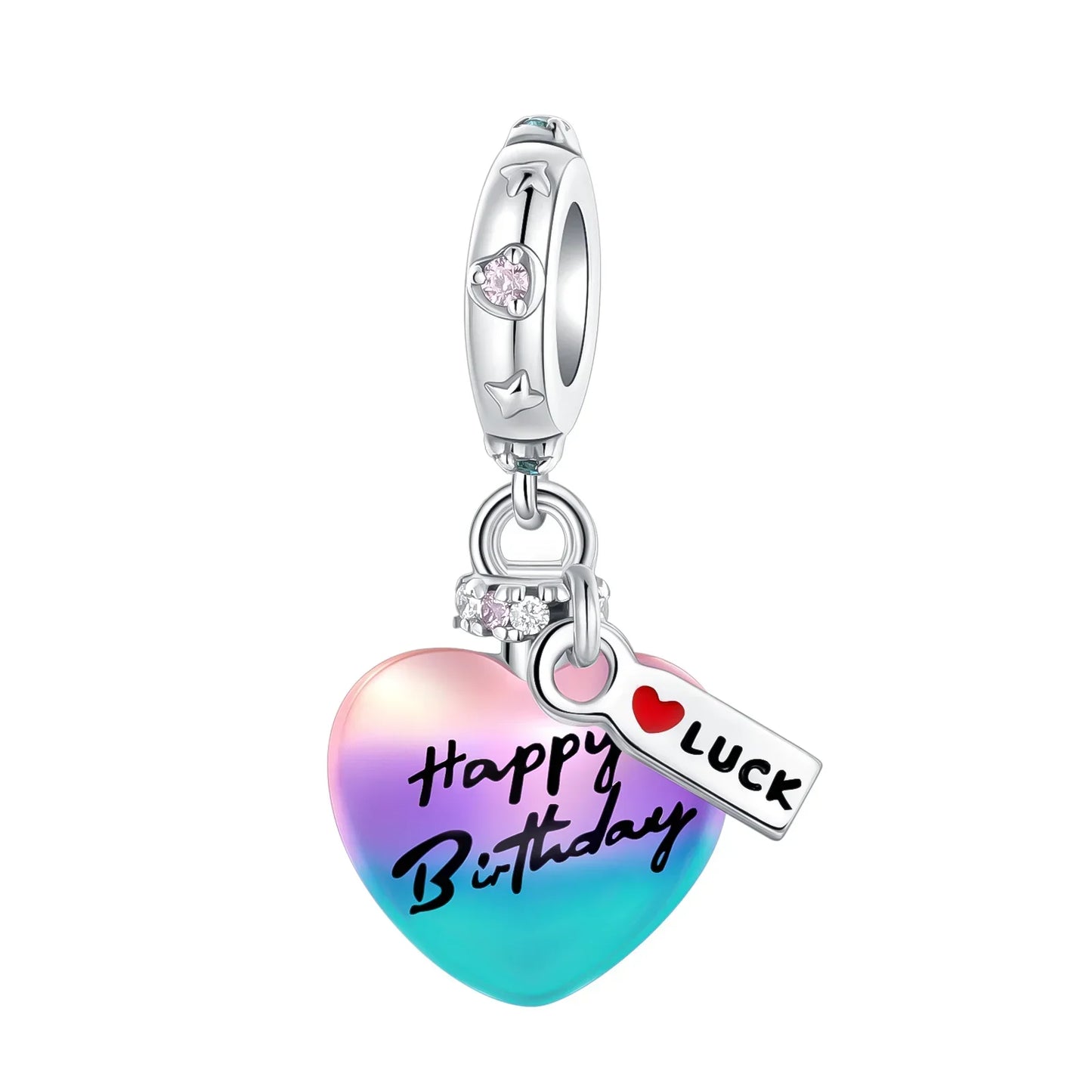 Sparkling Purple Jellyfish Sterling Silver 925 Charm Bead Birthday Pendant for DIY Bracelet Jewelry