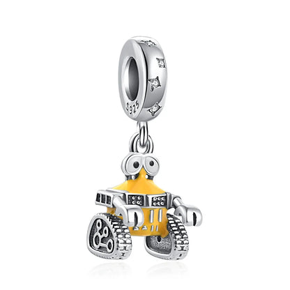 Sunflower Evil Eye Charm 925 Silver Plated Bead for DIY Bracelets Women's Jewelry B2826