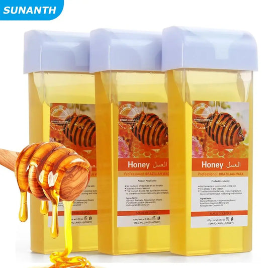 Painless Roll On Wax Cartridge with Honey and Aloe for Effortless Bikini and Body Hair Removal