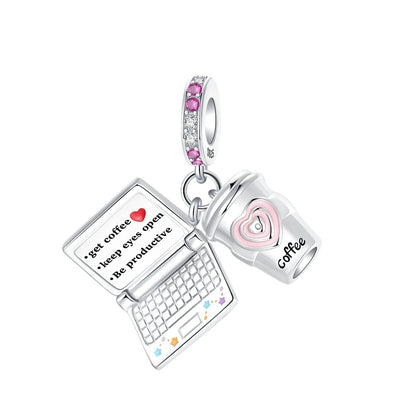Original 925 Sterling Silver Magic Cube Charm Bead Pendant with Zircon for Bracelet and Necklace Jewelry